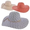 Women's Dorfman-Pacific Tropical Trends Two Tone Paper Braid Floppy **Assorted Colors Only** Sun Hat