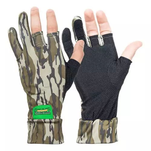 Primos Stretch-Fit Fingerless Mossy Oak Bottomland Gloves 1 Primos Stretch-Fit Fingerless Mossy Oak Bottomland Gloves