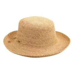 Adult Dorfman-Pacific Crocheted Raffia Upturn Sun Hat