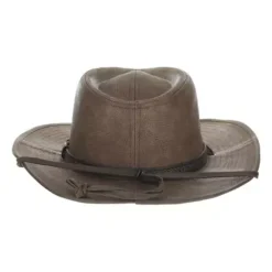 Men's Dorfman-Pacific Ratller Vegan Leather Outback Cowboy Hat -Black Clover Store 16698109017 2