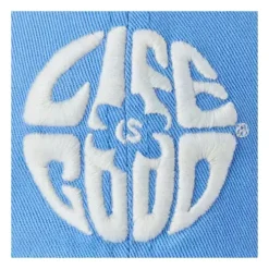 Women's Life Is Good Daisy Circle Psychedelic Adjustable Hat -Black Clover Store 19629377184 2