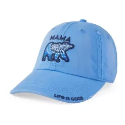 Women's Life Is Good Tie Dye Mama Bear Sunwashed Adjustable Hat