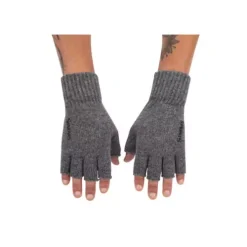 Simms Wool Half Finger Gloves -Black Clover Store 69426454841 1
