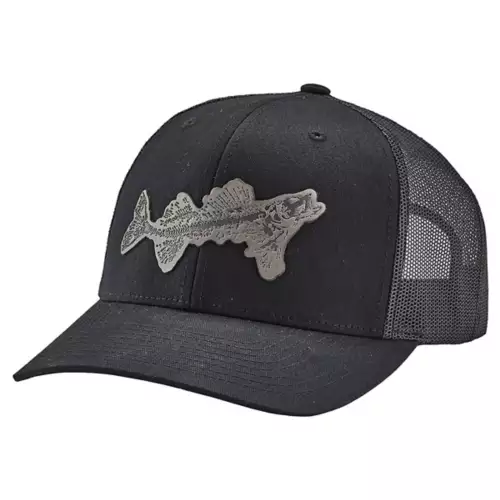 Adult Striker Fossil Fish Patch Trucker Snapback Hat 1 Adult Striker Fossil Fish Patch Trucker Snapback Hat