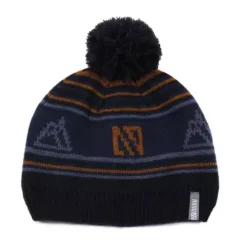 Boys' Nano Knit Striped Pom Beanie