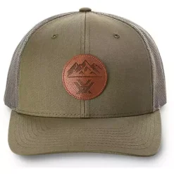 Adult Vortex Three Peaks Leather Patch Snapback Hat
